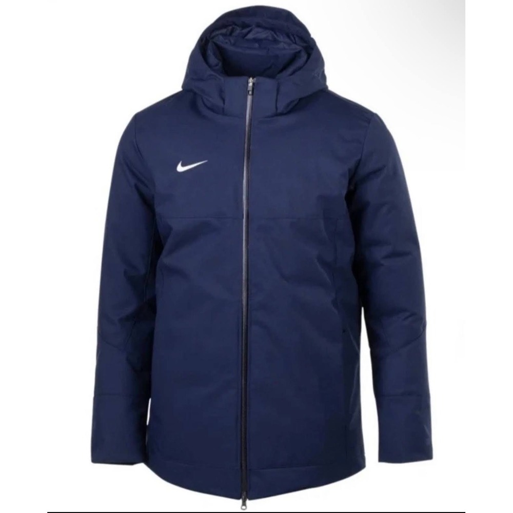 Mens Size L Nike Jacket 550 Down Parka Winter Full Zip Hooded Blue DJ6526-419